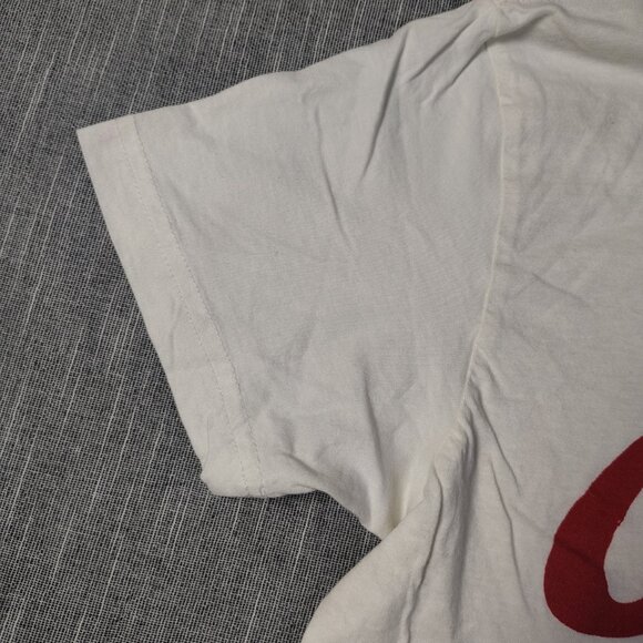 Elle King No Cussin Band T-Shirt Size Medium White Red Cursive Spell Out - Picture 4 of 11